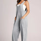 Lovelet Wide Strap Jumpsuit with Pockets - DAVERRI FASHIONS