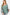 SAGE + FIG Ruched Round Neck Printed Bubble Sleeve Top