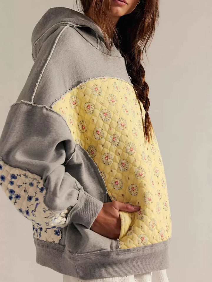 Exposed Seam Dropped Shoulder Hoodie | Hoodies Daverri Fashions