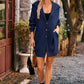 Collared Neck Button-Up Cardigan with Pockets - DAVERRI FASHIONS