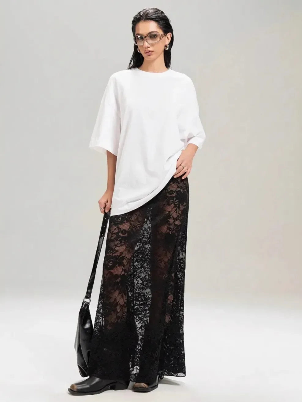 Lace Maxi Skirt - DAVERRI FASHIONS
