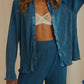 Button Up Long Sleeve Top and Pants Set - DAVERRI FASHIONS