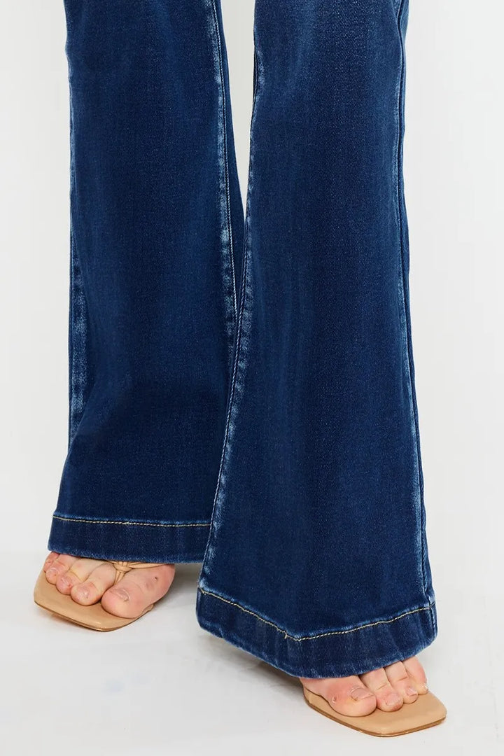 Kancan Button Fly High Rise Flare Jeans Jeans