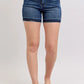 Judy Blue High Waist Tummy Control Destroy Release Hem Denim Shorts
