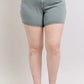Judy Blue Full Size Hw Garment Dyed & Back Pkt Embroidery Shorts Plus Size