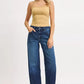 RISEN Mid Rise Wide Baggy Jeans - DAVERRI FASHIONS