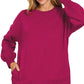 Zenana Fleece Hi-low Boyfriend Sweatshirts with Pockets - DAVERRI FASHIONS