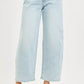 RISEN High Rise Crop Barrel Jeans in light-wash denim wide-leg cut