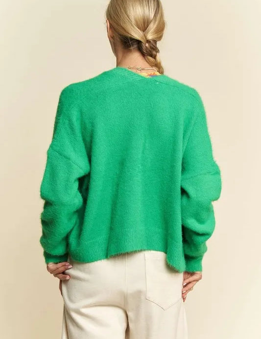 Davi & Dani Open Front Drop Shoulder Cardigan | Cardigans Daverri Fashions