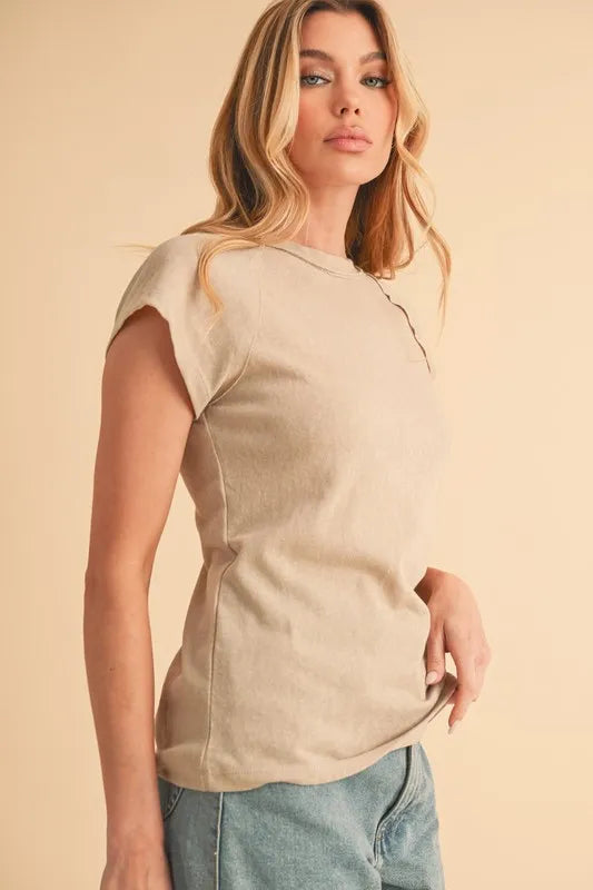 Aemi+Co Round Neck Short Sleeve T-Shirt