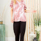 Heimish Full Size Ruffled Sleeve Tie Dye Top Plus Size