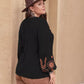 Daverri Fashions Plus Size Boho Embroidered Long Sleeve Blouse - DAVERRI FASHIONS