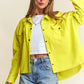 J.NNA Snap Down Long Sleeve High Low Shacket Shackets