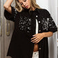 BiBi Sequin Detail Raw Hem Short Sleeve Shirt - DAVERRI FASHIONS