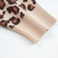 Leopard Print High Neck Shift Mini Sweater Dress - DAVERRI FASHIONS