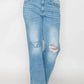 bytos Full Size Distressed High Rise Straight Jeans - DAVERRI FASHIONS