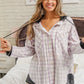 BiBi Casual Check Shirts With Hood Tops