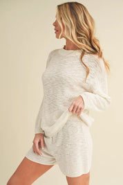 Aemi + Co Round Neck Drop Shoulder Knit Top | Daverri Fashions