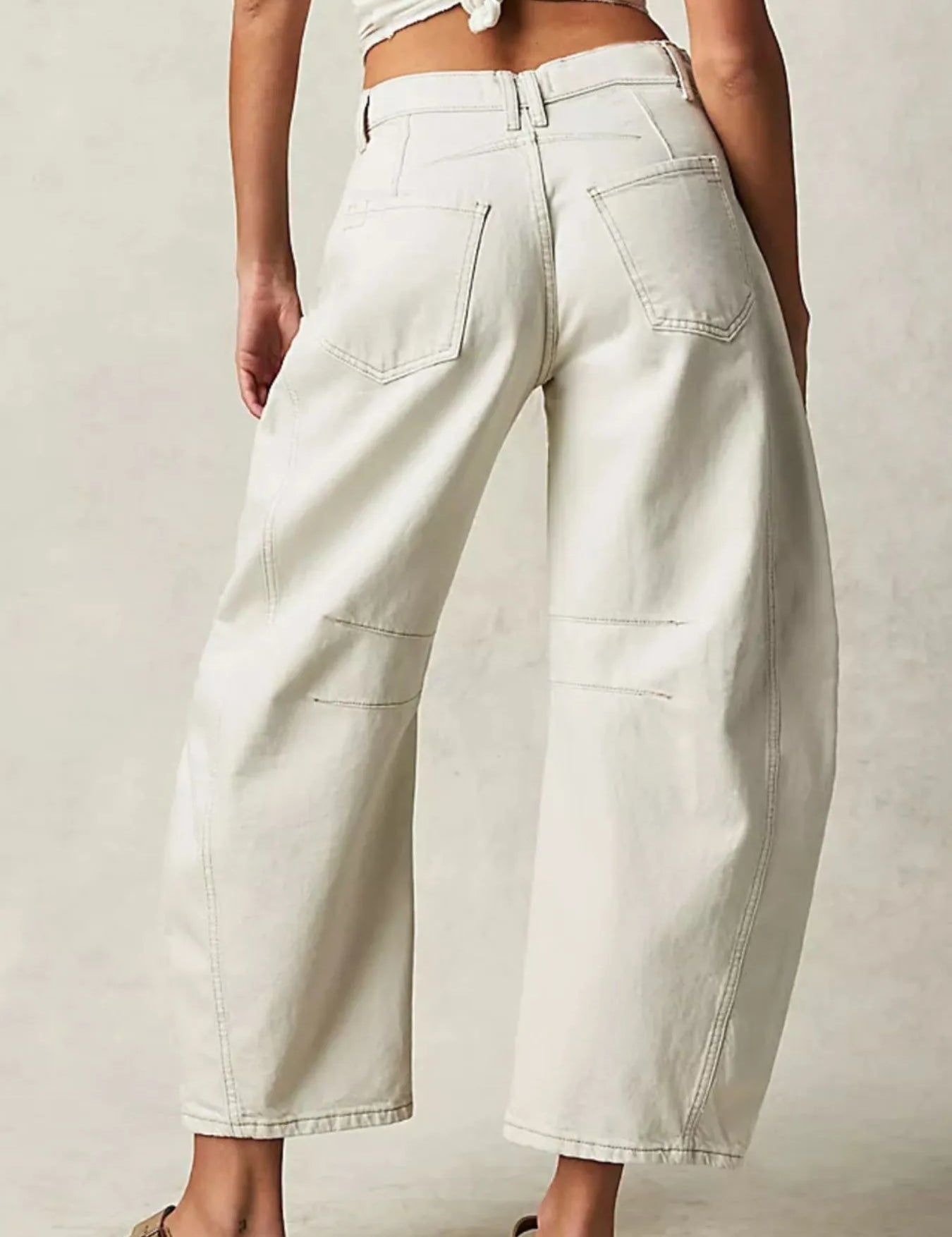 Wide Leg Relaxed Fit Barrel Jeans | Jeans Daverri Fashions