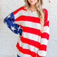 And The Why American Flag Long Sleeve Sweater - DAVERRI FASHIONS
