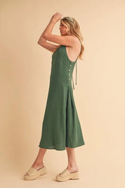 Aemi+Co Side Button Midi Cami Dress | Cami Dresses Daverri Fashions