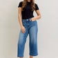Judy Blue Mid Rise Crop Wide Leg Jeans - DAVERRI FASHIONS