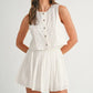 MABLE Eyelet Lace Top and Mini Skirt Set Outfit Sets