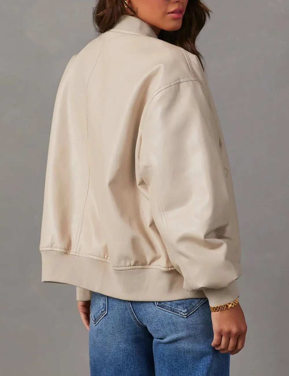 Zip Up Long Sleeve Bomber Jacket | Bomber Jackets Daverri Fashions