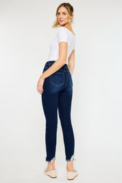 Kancan Full Size High Rise Frayed Ankle Skinny Jeans | Daverri Fashions