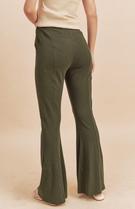 Aemi + Co High Waist Flare Pants | Pants Daverri Fashions