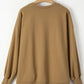 Round Neck Long Sleeve Sweatshirt - DAVERRI FASHIONS
