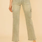 Annie Wear Straight Leg Jeans with Cargo Pockets - DAVERRI FASHIONS