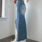 High-Waist Raw Hem Asymmetry Denim Skirt - DAVERRI FASHIONS