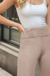 Heimish Full Size Ruffled High Waist Wide Leg Pants Plus Size | Pants Daverri Fashions