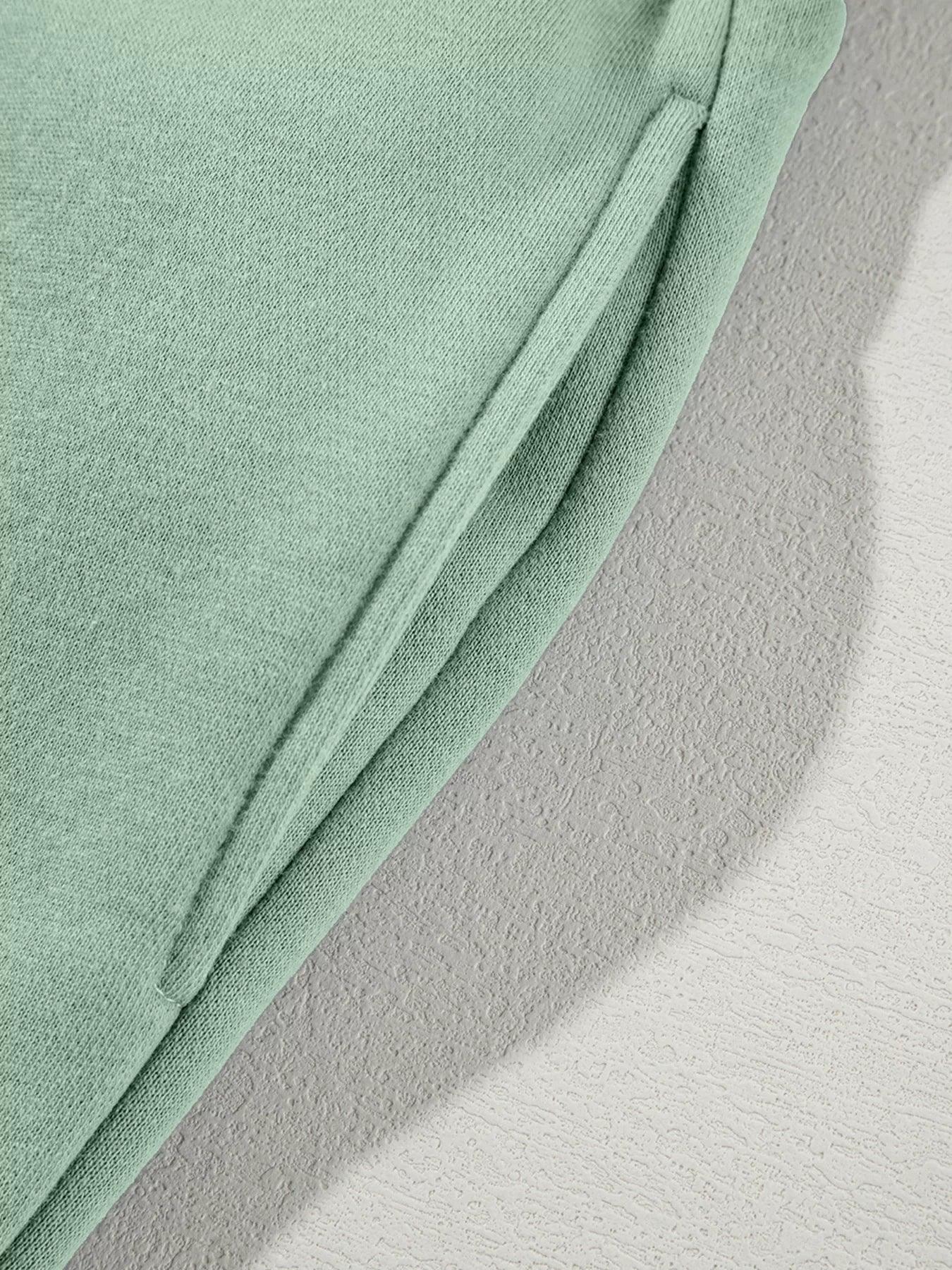 Drop Shoulder Zip Up Jacket and Drawstring Pants Active 2pcs Set - DAVERRI FASHIONS