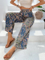 Printed Wide Leg Pants | Pants Daverri Fashions