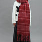 Fringe Plaid Thermal Scarf - DAVERRI FASHIONS