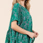 Mittoshop Abstract Print Round Neck Short Sleeve Top Tops