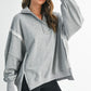 Tamika Henley Sweatshirt HEATHER GRAY S