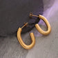 Titanium Steel Gold-Plated Earrings - DAVERRI FASHIONS