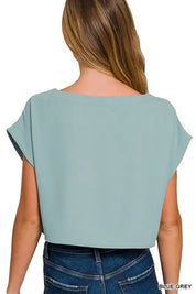 Zenana Heavy Woven Span Crop Tee & Skirt Set | Outfit Sets Daverri Fashions