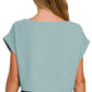 Zenana Heavy Woven Span Crop Tee & Skirt Set Outfit Sets