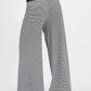 Drawstring Striped Wide Leg Pants - DAVERRI FASHIONS