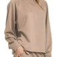 Zenana Scuba Crewneck Sweatshirt and Pants Set Cocoa - DAVERRI FASHIONS