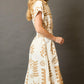 Umgee Full Size Abstract Print Elastic Waist Midi Dress Plus Size