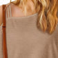 Asymmetrical Neck Half Sleeve T-Shirt - DAVERRI FASHIONS