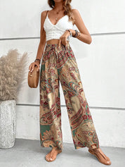 Printed Wide Leg Pants | Pants Daverri Fashions