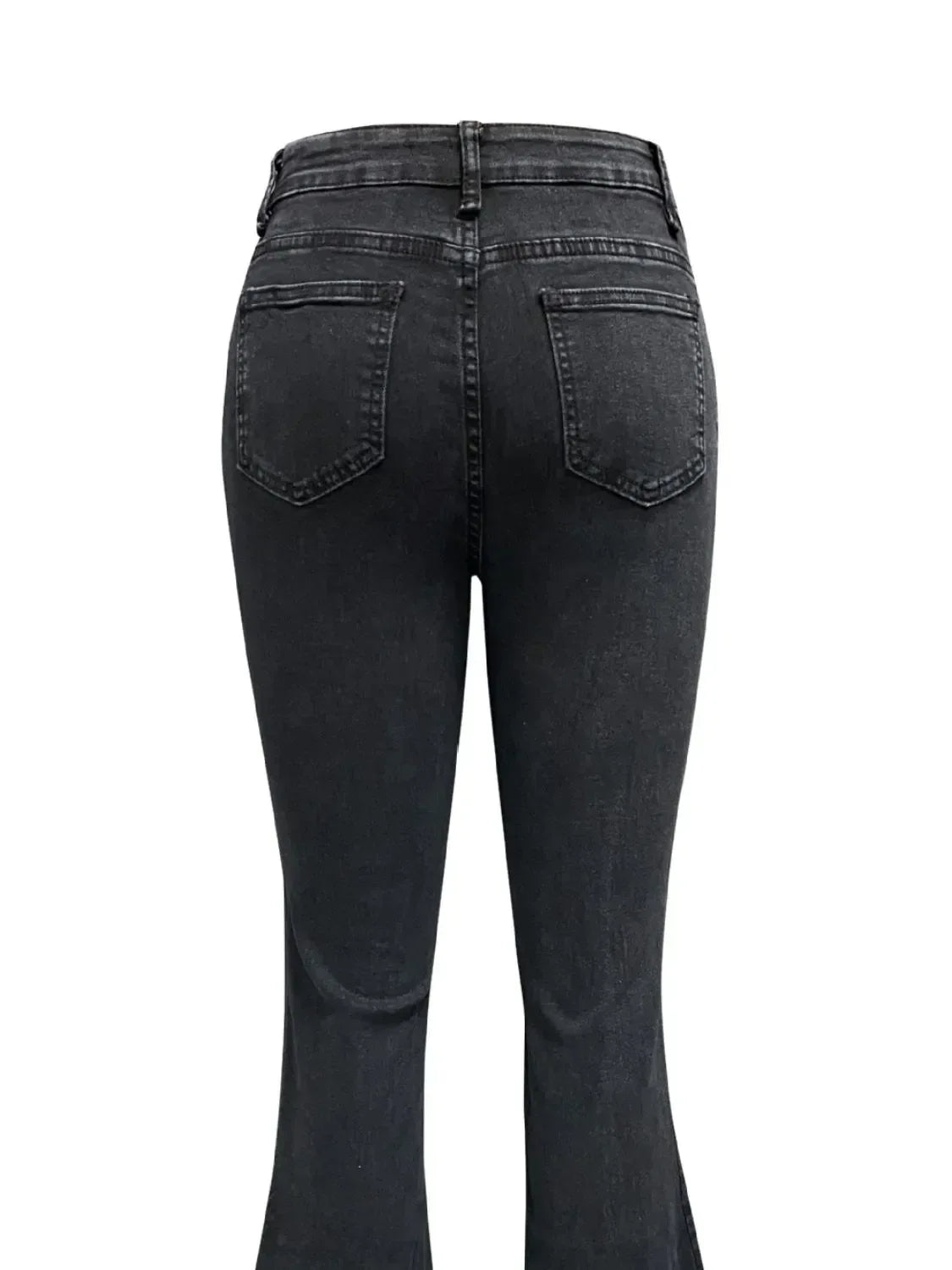 Flare Jeans with Pockets - DAVERRI FASHIONS