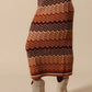 SO ME Multi Color Chevron Knit Skirt