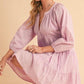 Aemi + Co Notched Balloon Sleeve Tiered Mini Dress Mini Dresses